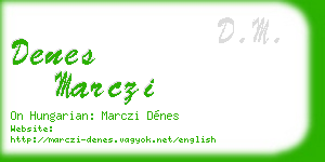 denes marczi business card